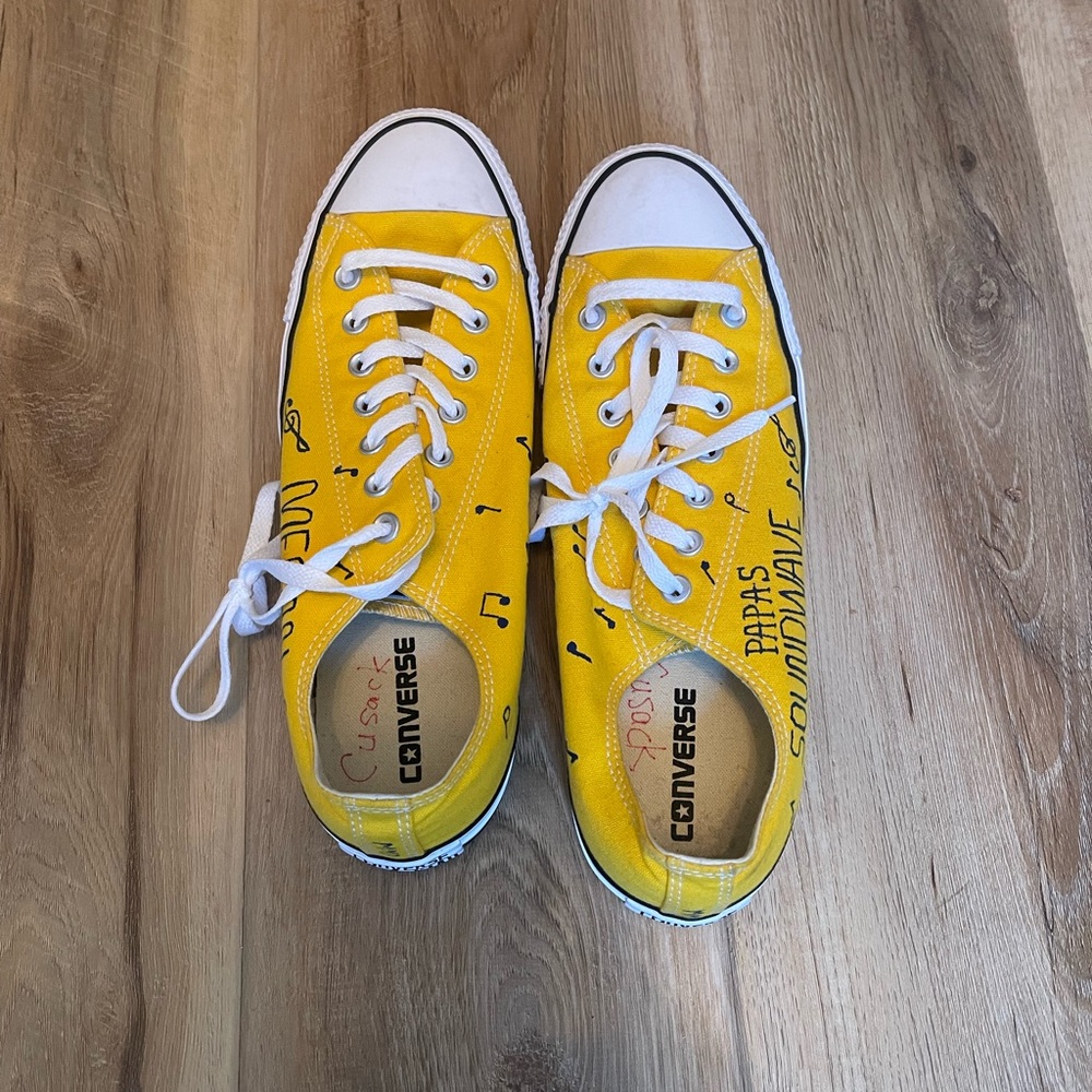 Converse Chuck Taylor Casual Shoes Women's 13 & Men’s 11 Yellow/White/Black Used